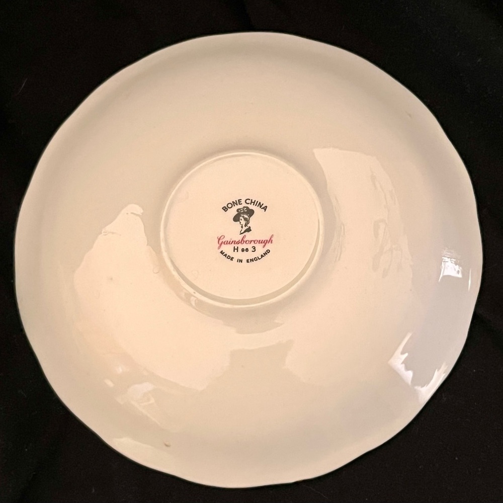 VTG Gainsborough England Fine Bone China Yellow Rose Teacup & Saucer Set Gilded - Picture 7 of 17